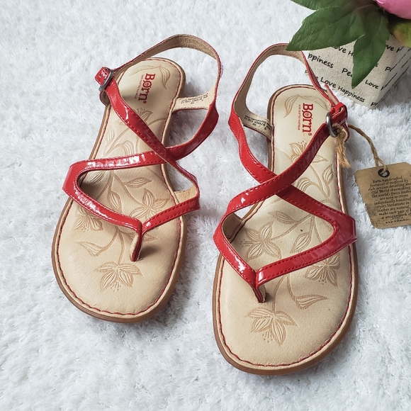 Born Shoes - Born Leather Strappy padded Sandals